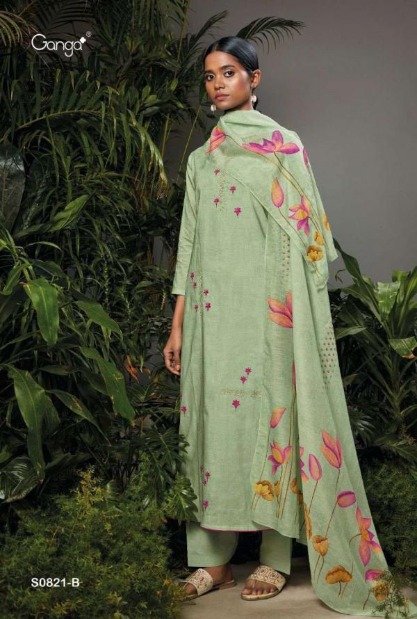 Ganga Ailee S0821 Cotton Printed Salwar Kameez Collection